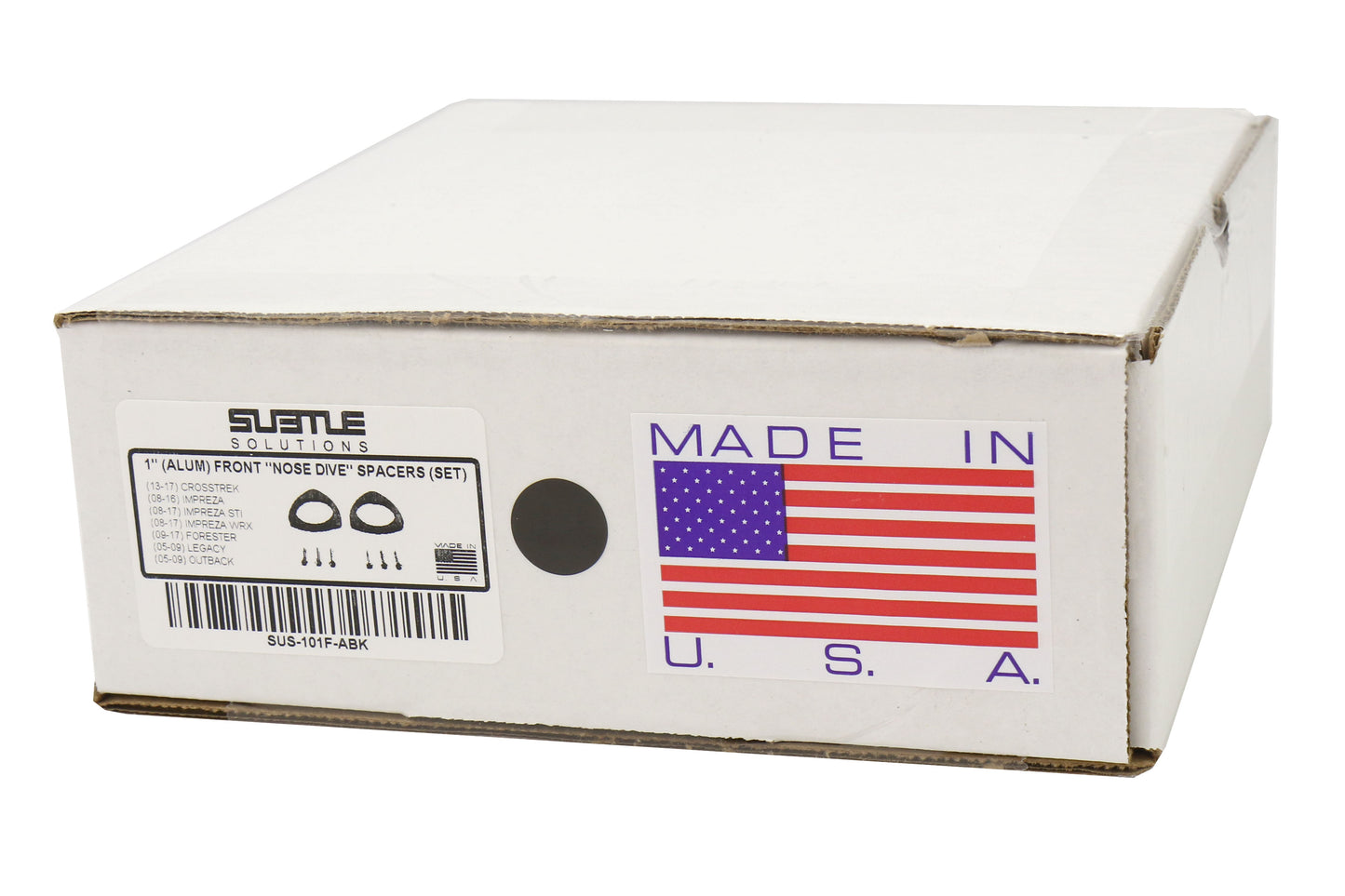 SBT101F-101R-ABK Subtle Solutions 1in Aluminum Front and Rear Spacer Kit - 2015-2021 Subaru WRX & STI / 2014-2018 Subaru Forester / 2016-2017 Subaru Crosstrek,