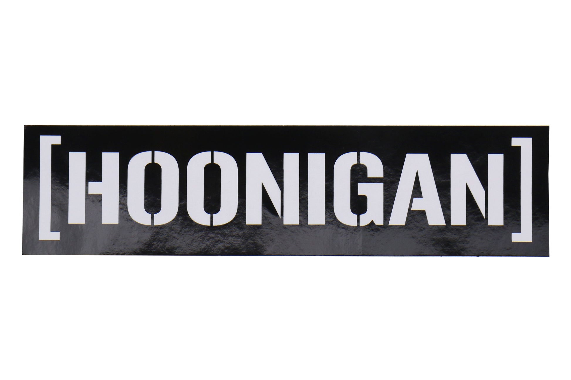 HOOHA326SCBR-WHT HOONIGAN Censor Bar Sticker Black / White,