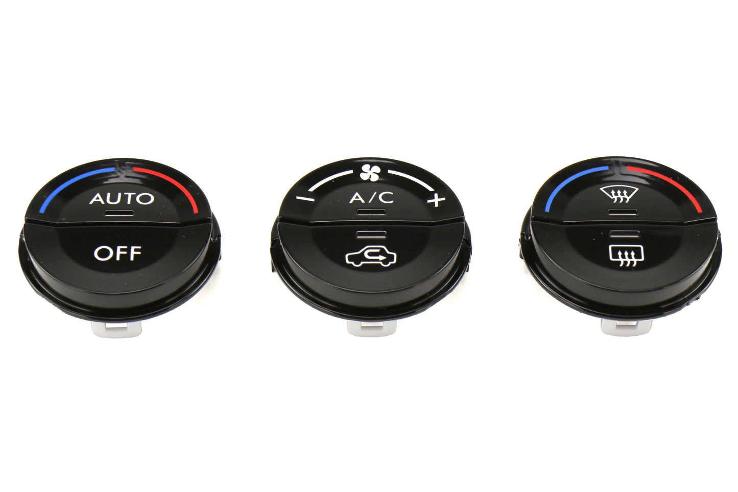 STIWRXDC-KNOB Subaru OEM JDM Dual Climate Piano Black Knob Filler Panels - 2015+ WRX / 2015+ STI / 2014+ Forester / 2013-2016 Crosstrek,