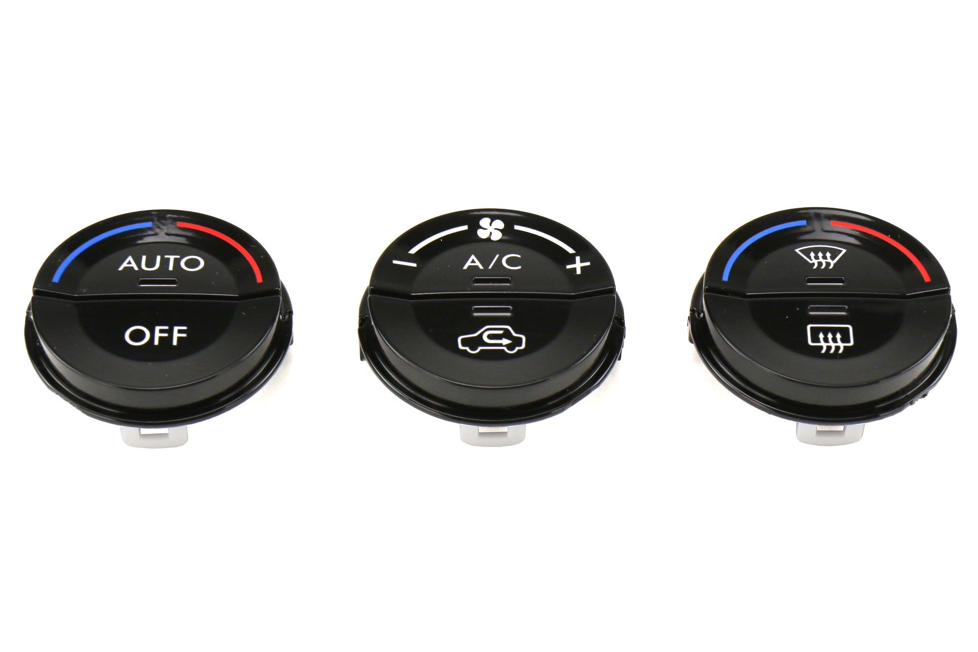 STIWRXDC-KNOB Subaru OEM JDM Dual Climate Piano Black Knob Filler Panels - 2015+ WRX / 2015+ STI / 2014+ Forester / 2013-2016 Crosstrek,