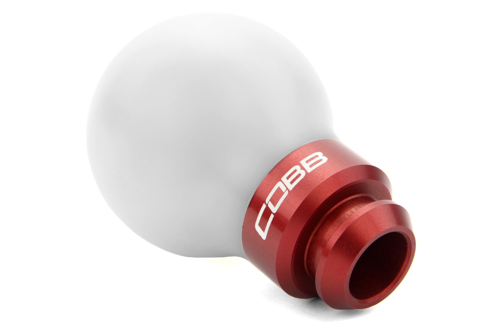 COB211350-W-RD COBB Tuning Delrin Shift Knob White/Red 5MT - Subaru 5MT Models (inc. 2002-2014 WRX),