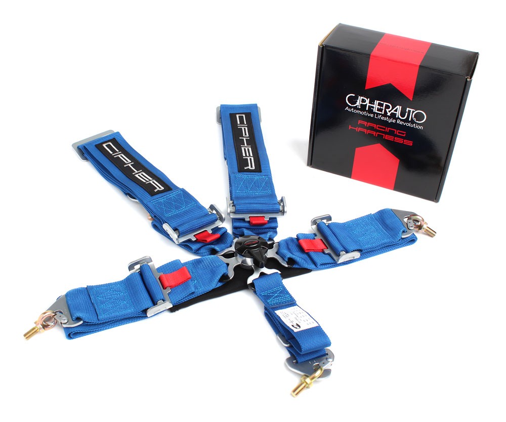 CIPCPA4005BL Cipher 3" SFI 16.1 Approved 5 Point Camlock Racing Harness (Blue) - 2013+ FT86,