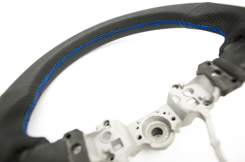DAMSS360RRX DAMD D Shaped Steering Wheel (Blue Stiching) - 2015+ WRX / 2015+ STI,