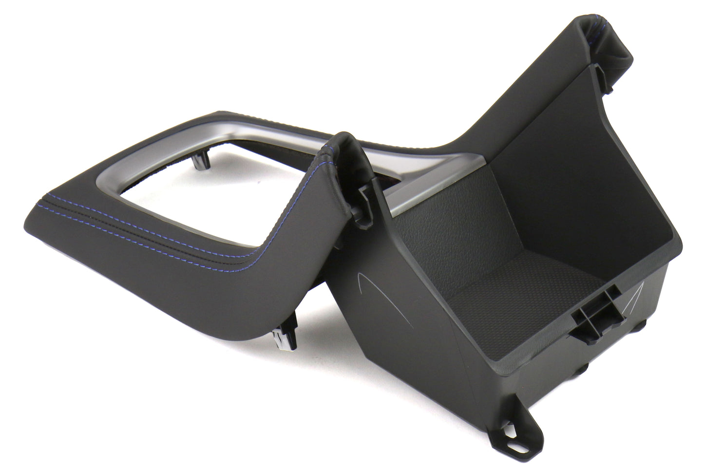 SUB92121VA322 Subaru OEM JDM Shifter Console with Blue Stitching - 2015+ WRX CVT,