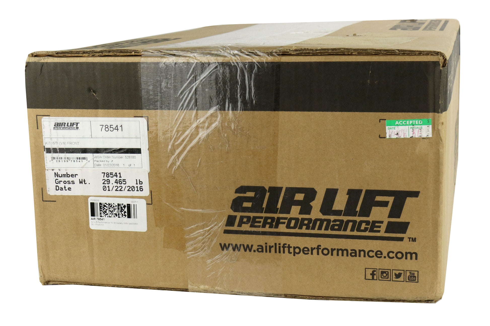 ALK78541 2015-2021 Subaru WRX & STI Air Lift Performance Air Suspension Front Drop Kit,