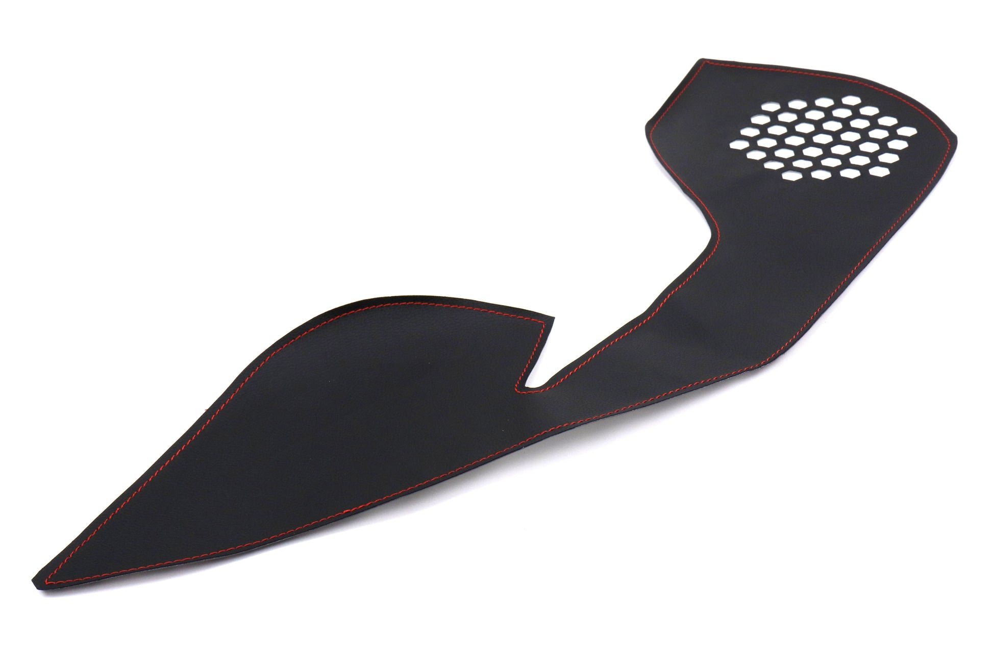 OLMA.70020.2 OLM Leather Look Kick Guard Protection Set with Red Stitching (Non HK Equipped) - 2015+ WRX / STI,
