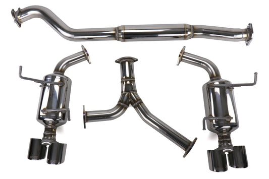 BLZ62136 Blitz NUR-Spec VS Dual Muffler Quad Tip Exhaust - 2015+ WRX / 2015+ STI,