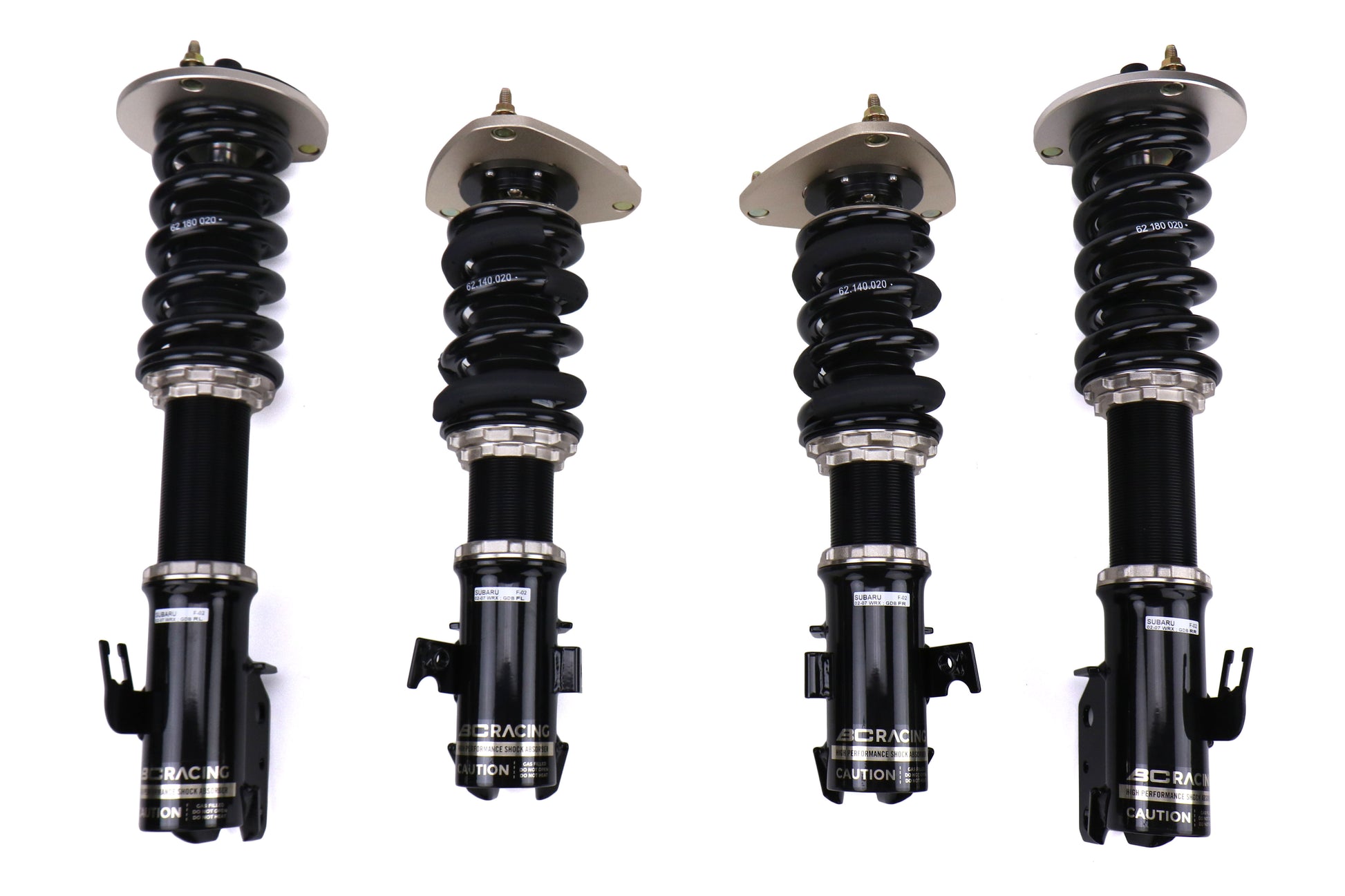 BCRF-02E-BR BC Racing BR Coilovers w/ Extreme Low Springs - 2002-2007 Subaru WRX / 2004 Subaru STI,