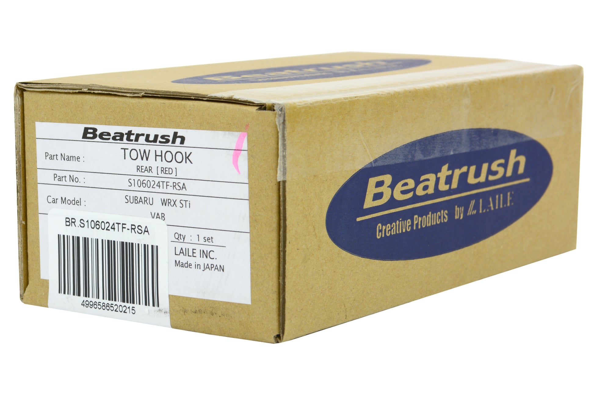 BEAS106024TF-RSA Beatrush Rear Tow Hook - 2015+ WRX / 2015+ STI-Red,