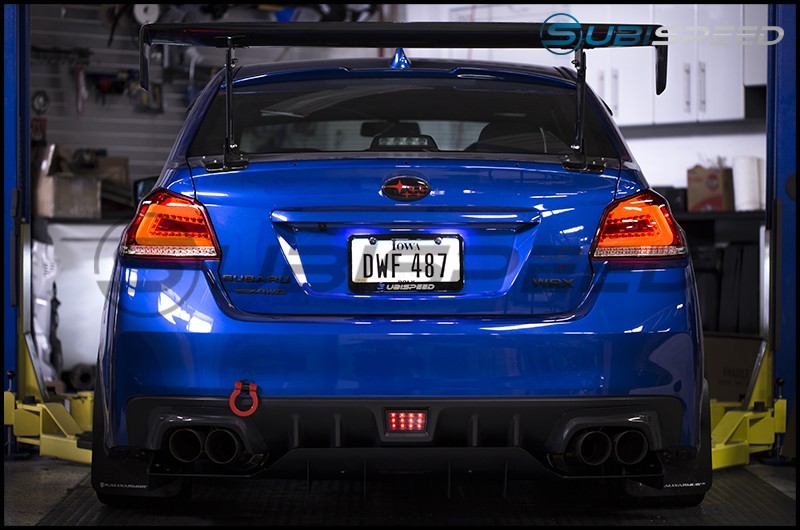 SBSSS15WRX-TR-RC SubiSpeed USDM TR Style Sequential Tail Lights - 2015+ WRX / 2015+ STI-Red Lens with Chrome Reflector,
