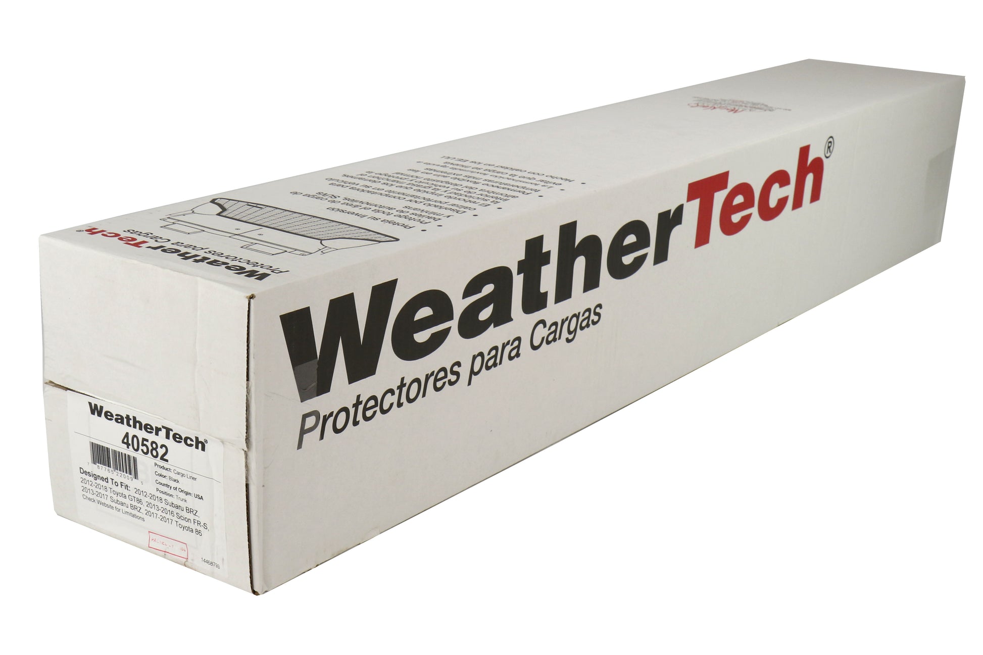 WEA40582 Weather Tech Trunk Liner (Black) - 2013+ FT86,
