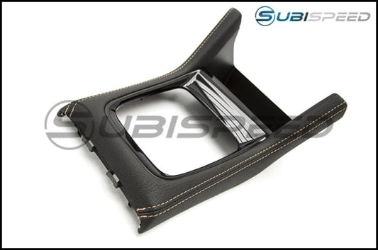 Subaru OEM JDM WRX S4 SporVita Shifter Console with Tan Stitching - 2015-2021 Subaru WRX
