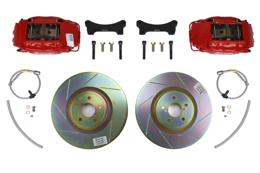 BRE1H5.6005A2 Brembo Front 4 Piston OE Slotted or Drilled Brake Kit - 2013+ FR-S / BRZ / 86-Red-Slotted,