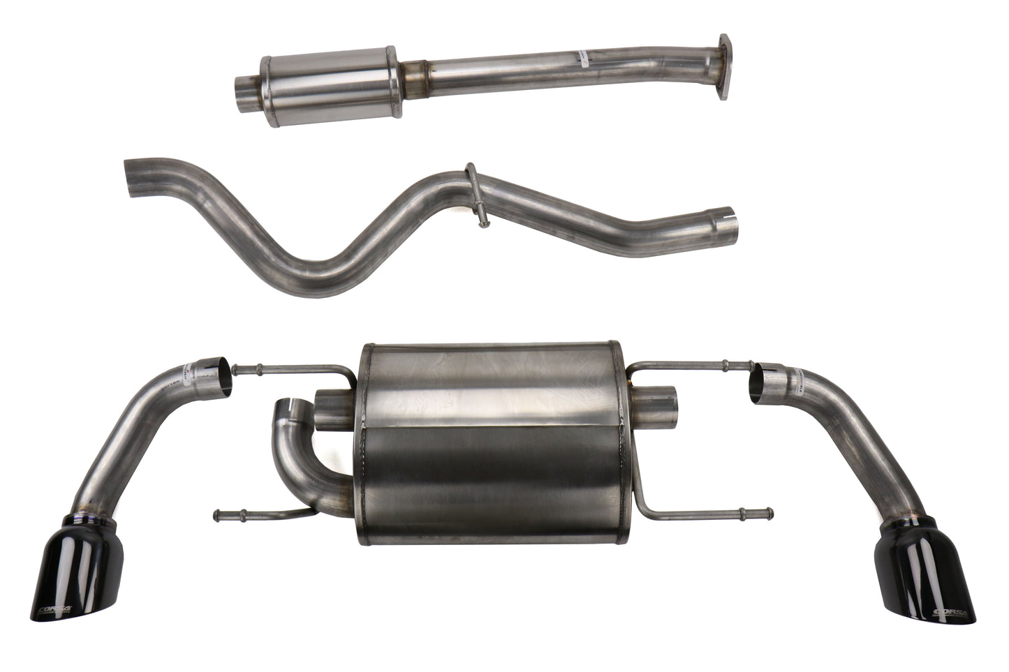 COR14864BLK Corsa Cat Back Exhaust (Black) - 2013+ FT86,