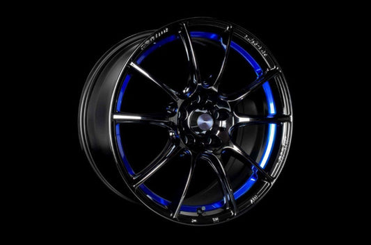 WedsSport SA-25R Blue Light Chrome II 18x9.5 +45mm 5x100 (Single Wheel) - 2013-2024 Subaru BRZ / Scion FR-S / Toyota GR86 / 2014-2018 Subaru Forester