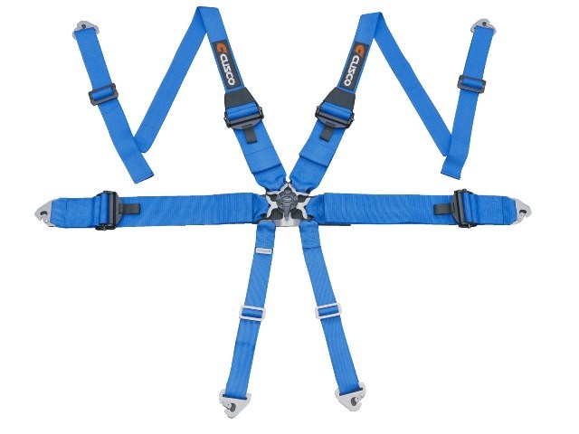CUS00B CRH 6HBL Cusco 6 Point FIA Harness (Hans Only Model) - Universal - Blue,