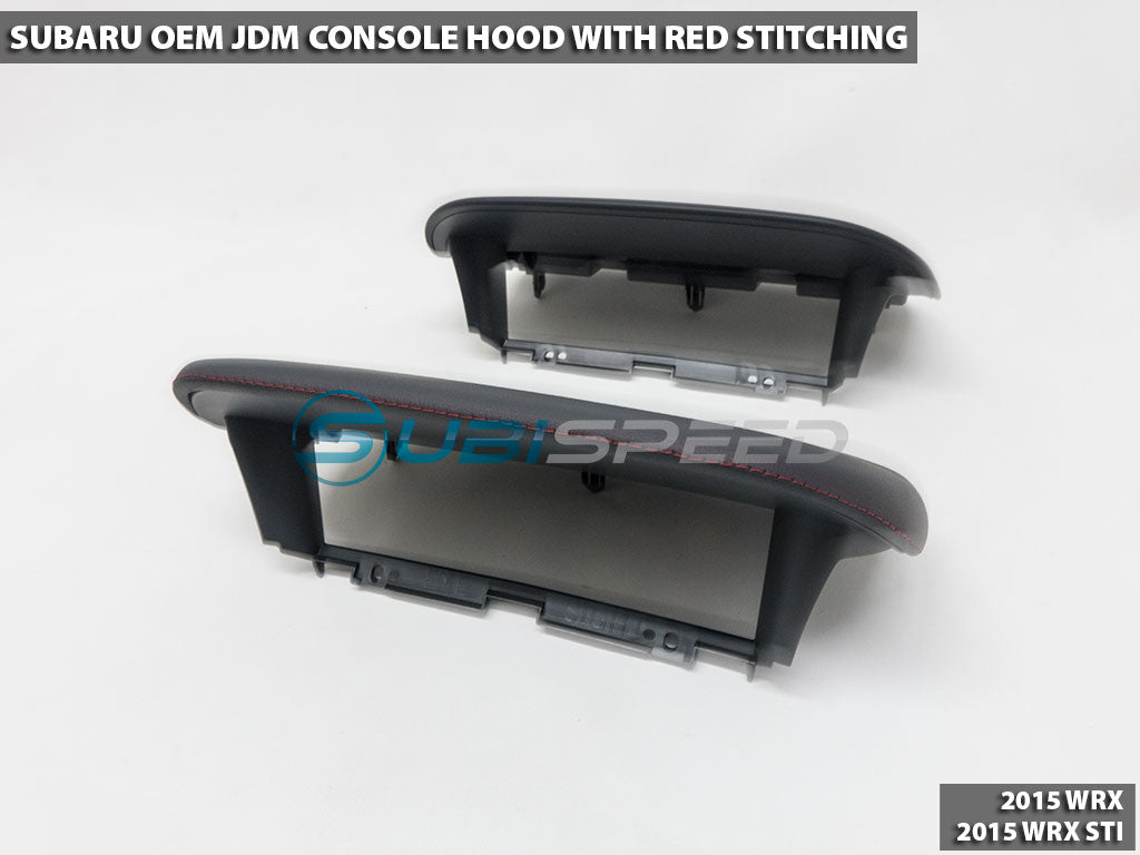 SUB66067VA010-KIT 15-20 WRX & STI Subaru OEM JDM Console Hood with Blue Stitching,