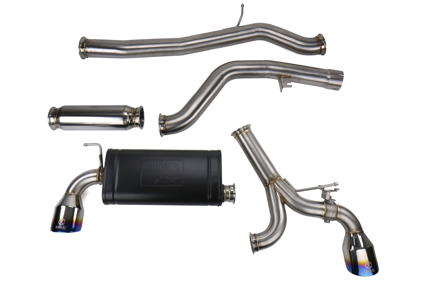 AFE49-36043-L aFe Takeda 3" to 2-1/2" 304 Stainless Steel Catback Exhaust - 2020 Supra-Burnt Blue,