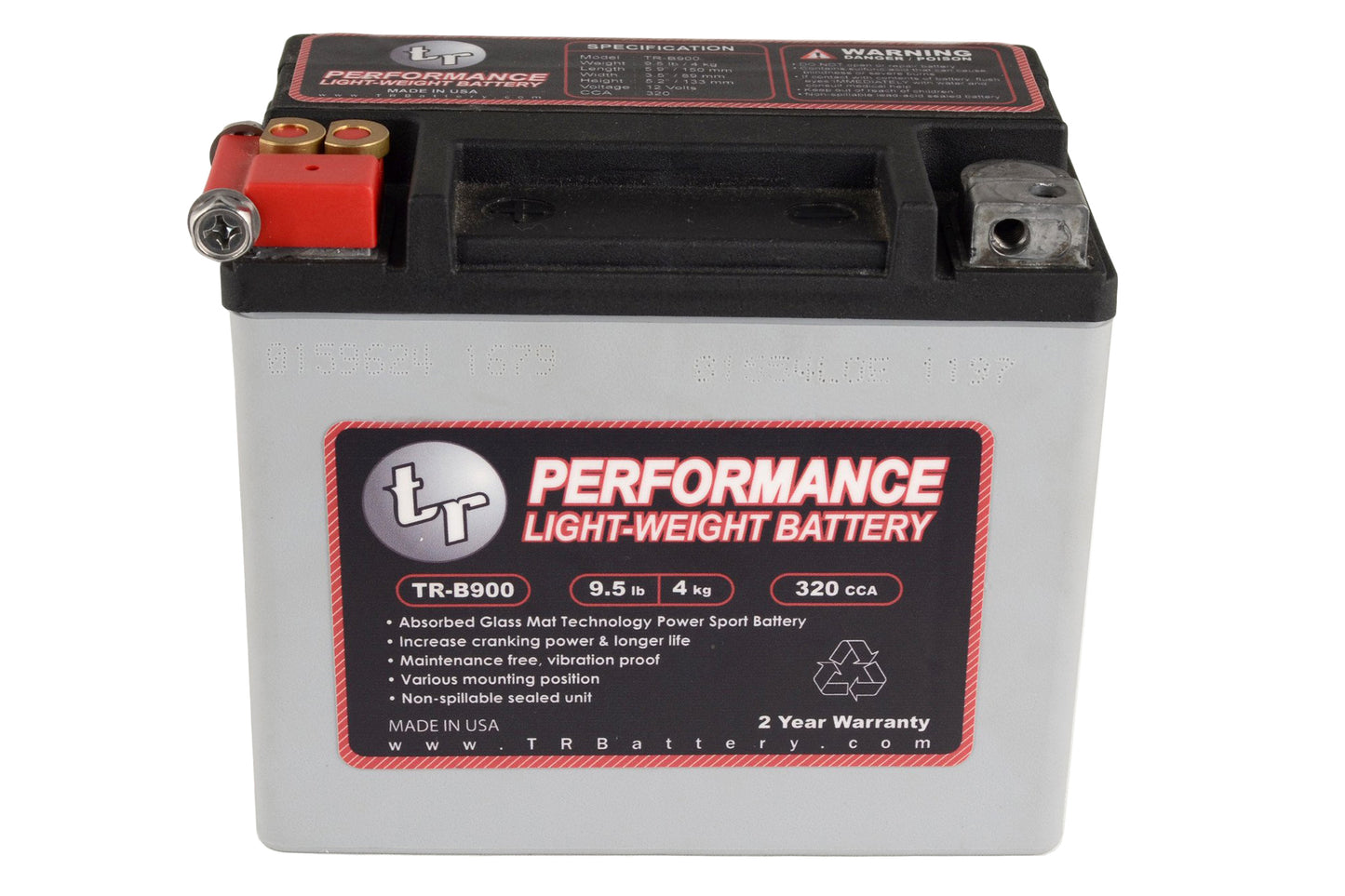 TMRTR-B900 Tomioka Racing B900 Lightweight Battery - Universal,