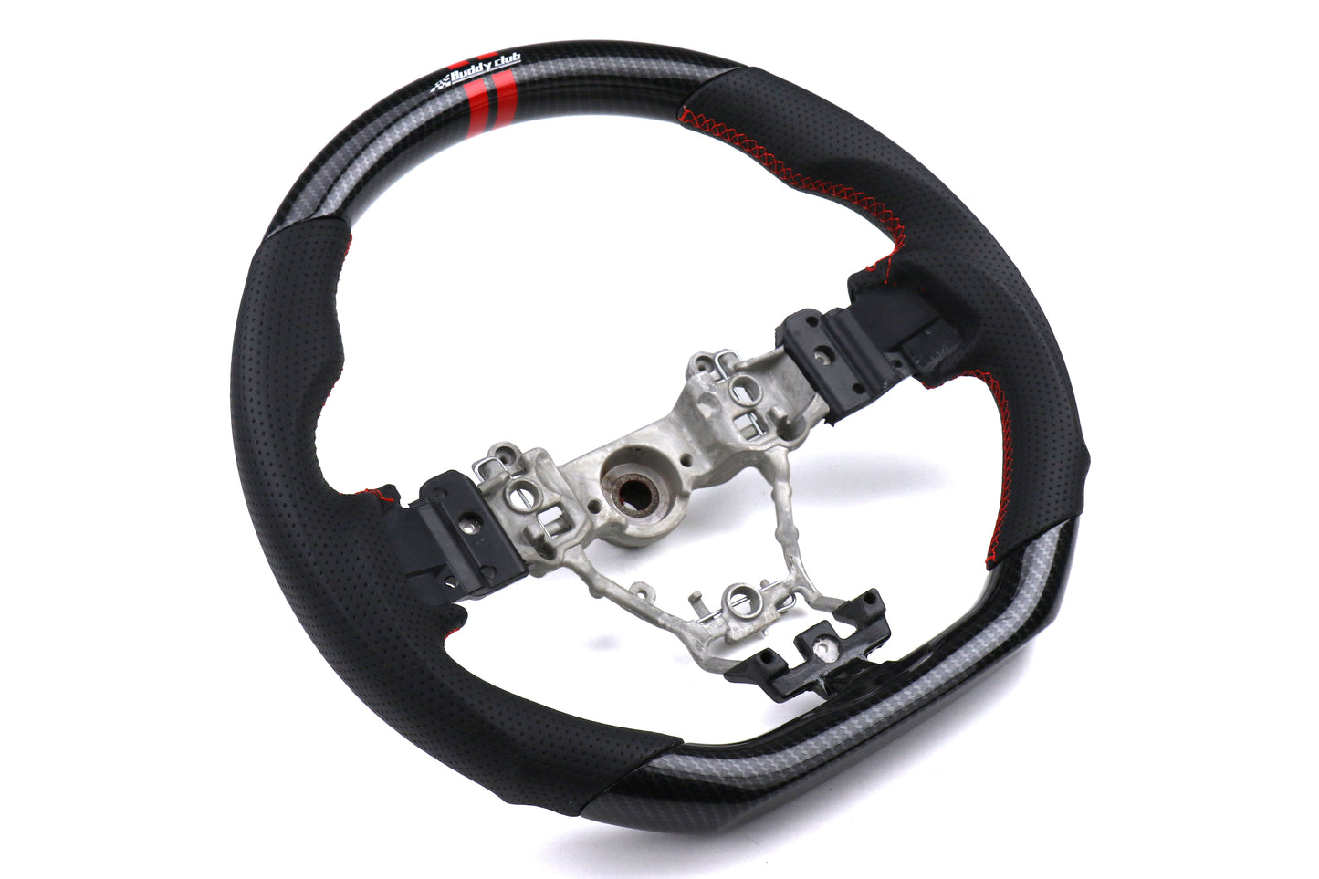 BUDBC08-RSSWVAB-C 15-21 Subaru WRX & STI Buddy Club Sport Steering Wheel Carbon Style,