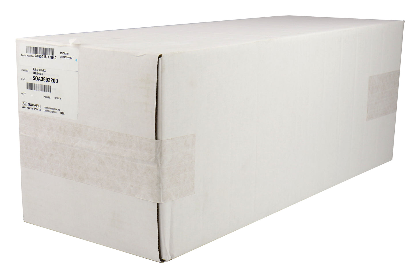 SUBSOA3993200 Subaru WRX Car Cover,