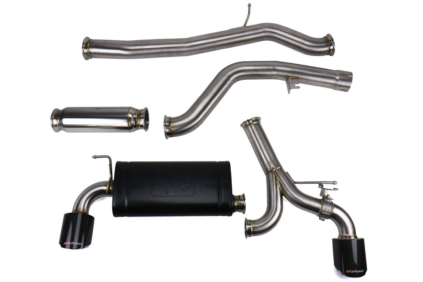 AFE49-36043-C aFe Takeda 3" to 2-1/2" 304 Stainless Steel Catback Exhaust - 2020 Supra-Carbon Fiber,
