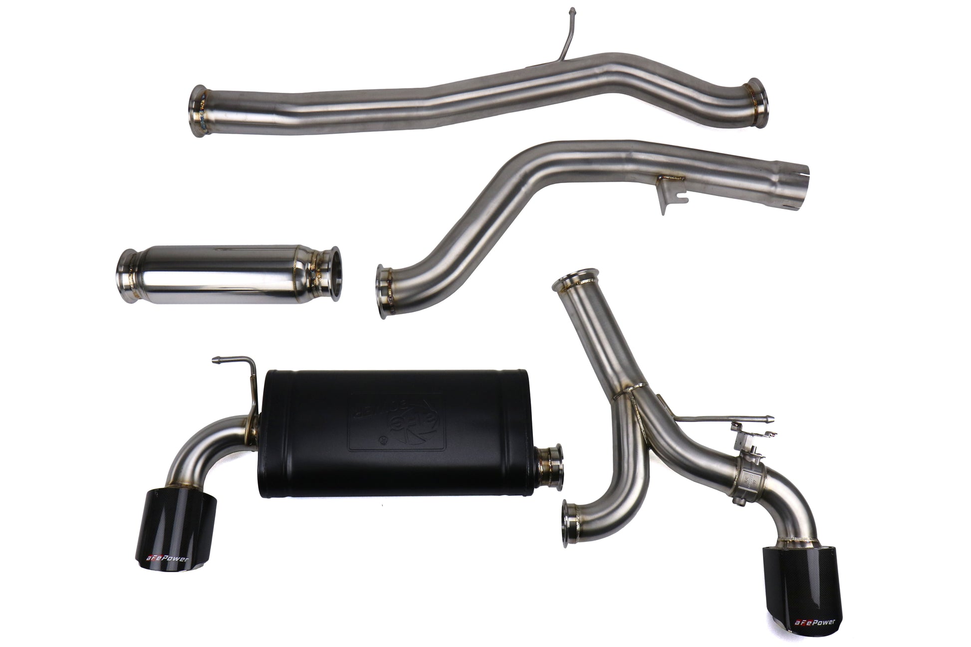 AFE49-36043-C aFe Takeda 3" to 2-1/2" 304 Stainless Steel Catback Exhaust - 2020 Supra-Carbon Fiber,