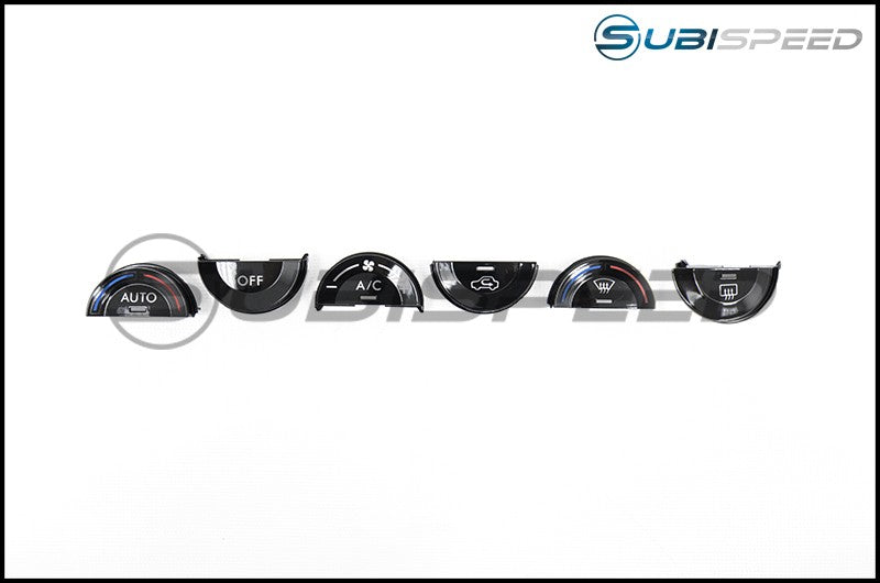 STIWRXDC-KNOB Subaru OEM JDM Dual Climate Piano Black Knob Filler Panels - 2015+ WRX / 2015+ STI / 2014+ Forester / 2013-2016 Crosstrek,