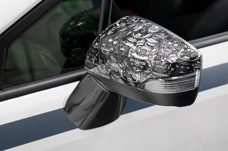 OLMA.70180.1 OLM Graphic Design Mirror Covers (Dragons) - 2015+ WRX / STI,