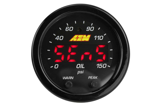 AEM X Series 30-0307 Universal Oil Pressure Gauge 0-150psi 52mm - Universal