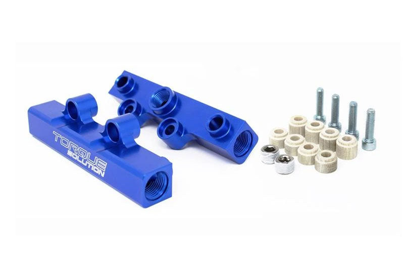 Torque Solution V2 Top Feed Fuel Rails (Blue) - 2002-2014 Subaru WRX / 2007-2020 STI / 2008-2012 Legacy GT / 2006-2013 Forester XT