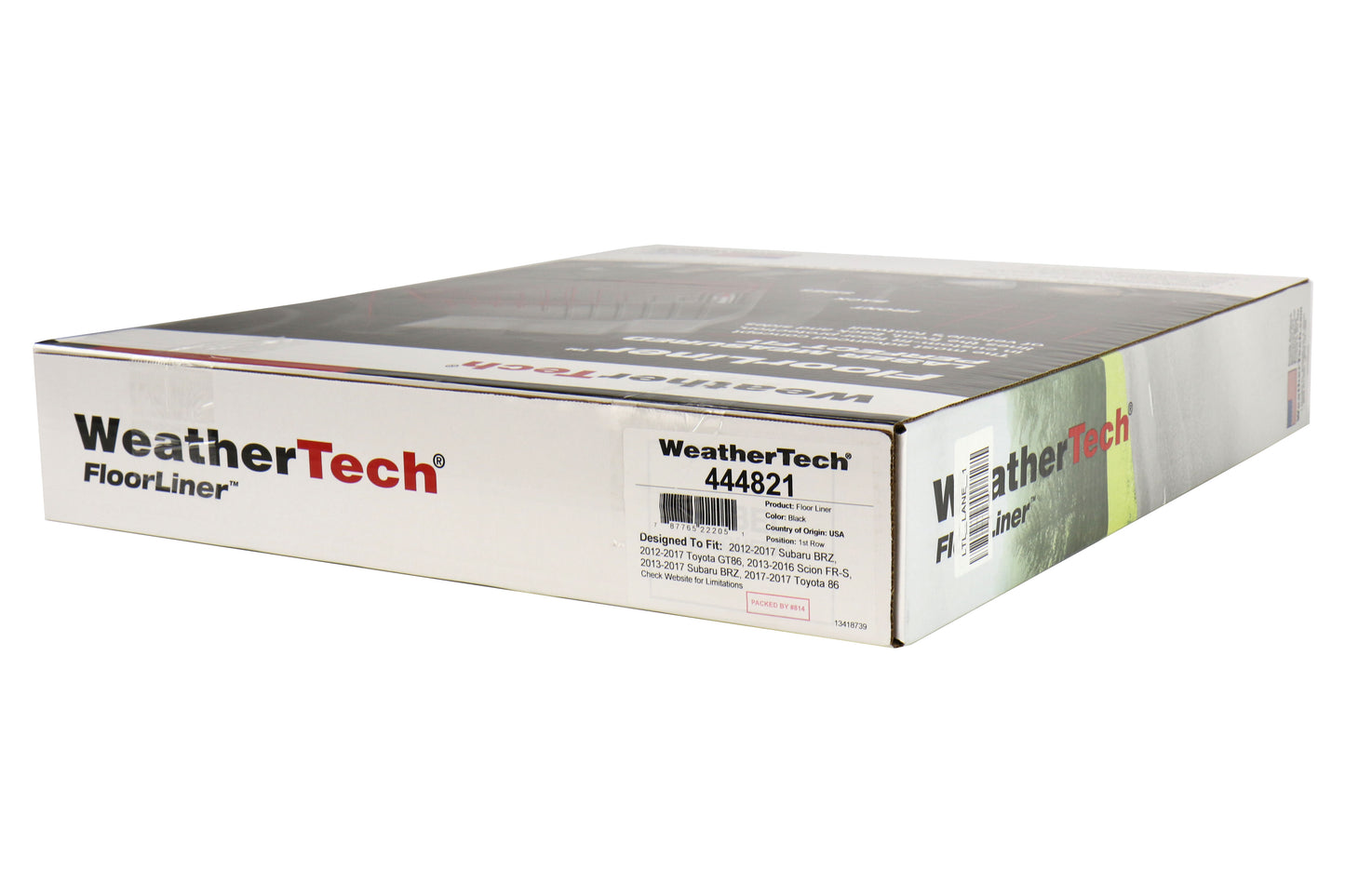 WEA444821 WeatherTech FloorLiner DigitalFit All Weather Floor Mats - 2013+FR-S / BRZ / 86-Front,