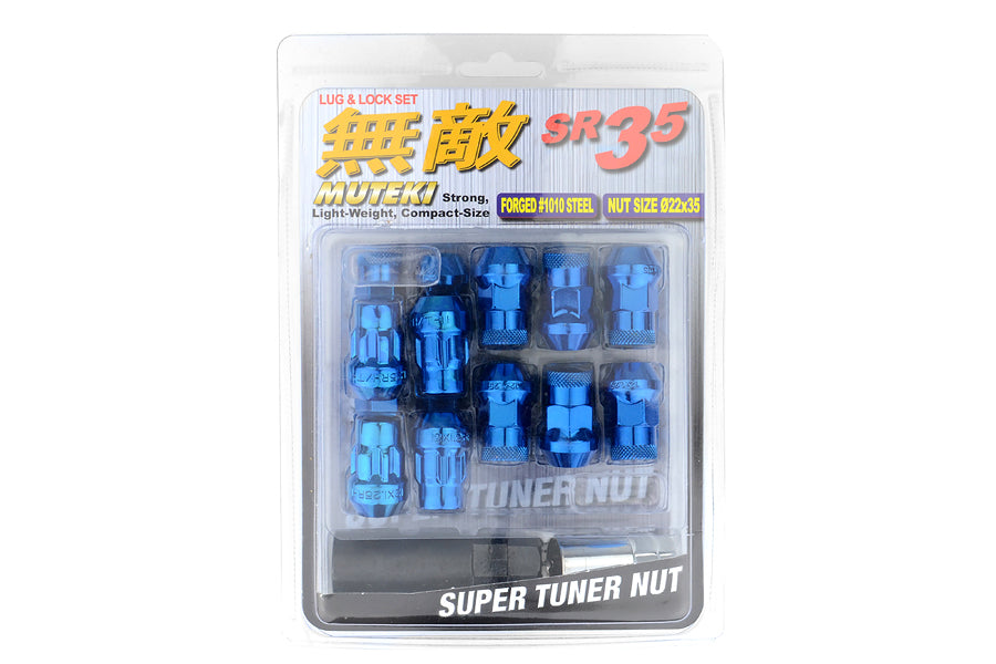 MUT32925UP Muteki SR35 Closed Ended Lugs w/ Lock Set : Blue (32925UP),