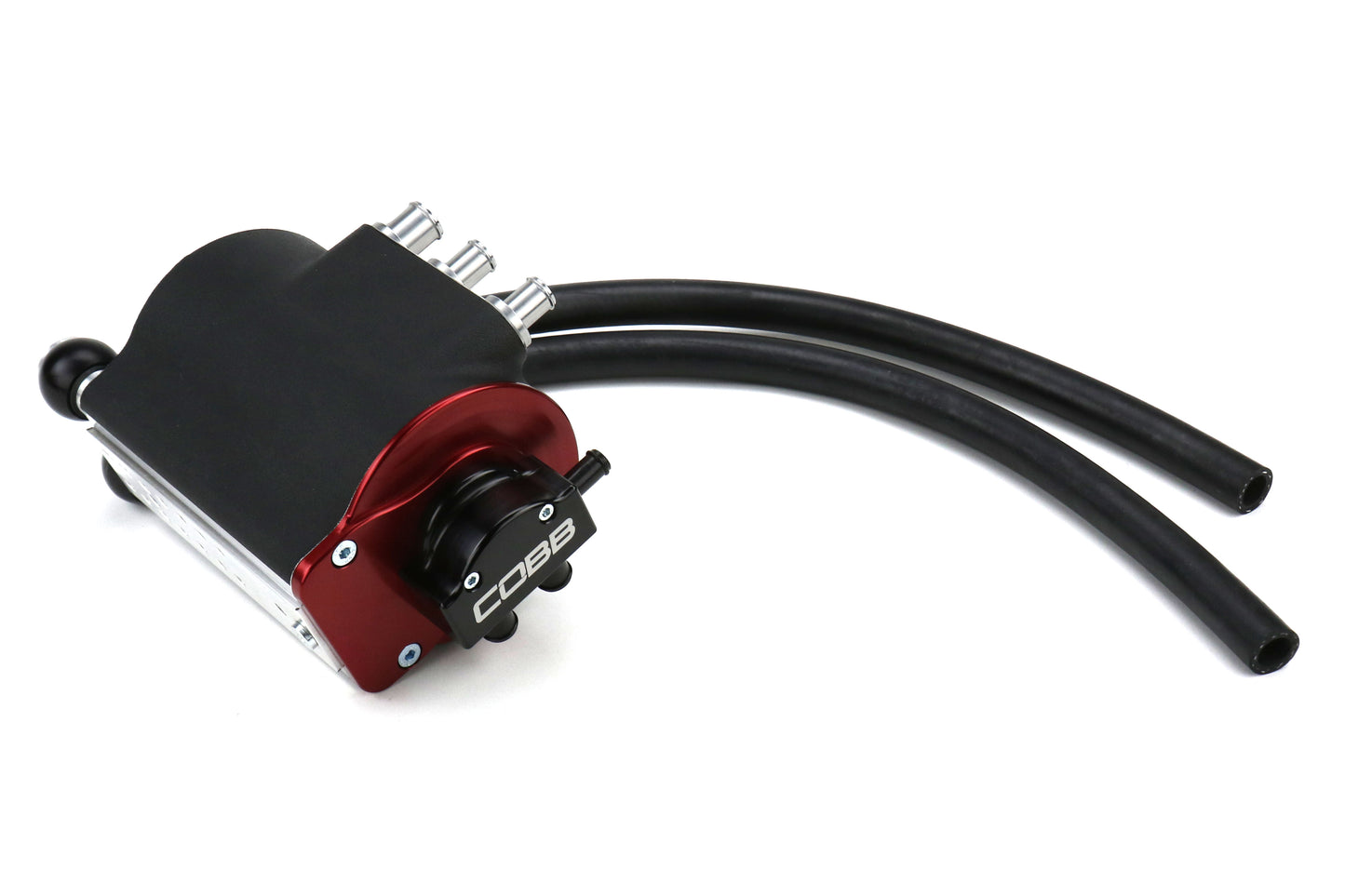 COB811615 COBB Tuning Air Oil Separator Black/Red - 2002-2007 Subaru WRX / 2004-2007 STI,