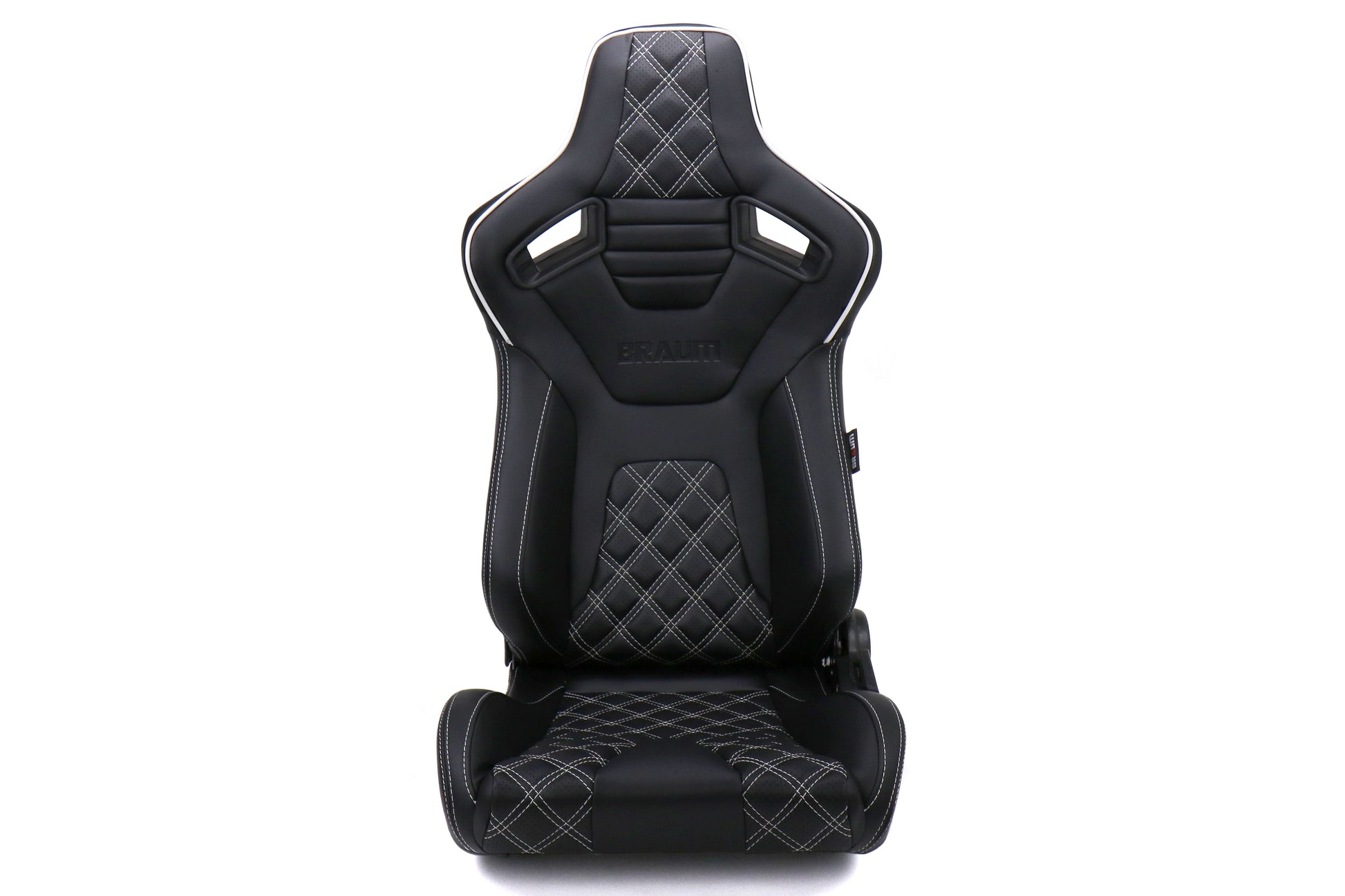 BRMBRR1X-BDDWS Braum Elite-X Series Racing Seats Diamond Edition White Piping Pair - Universal,