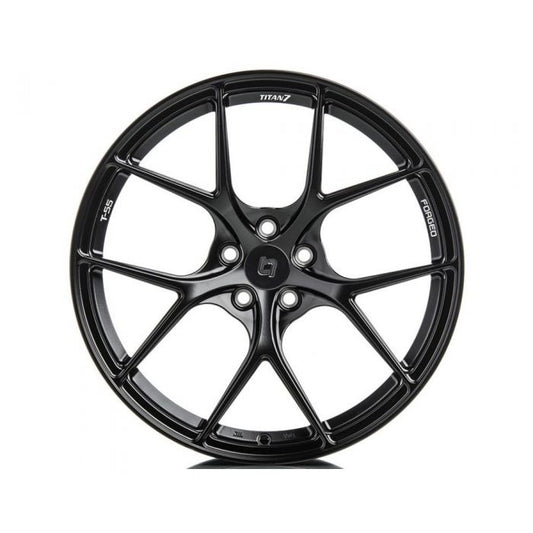 TITAN 7 T-S5 Machine Black 18x9.5 +40 5x100 (Single Wheel) - 2013-2024 Subaru BRZ / Scion FR-S / Toyota GR86 / 2014-2018 Subaru Forester