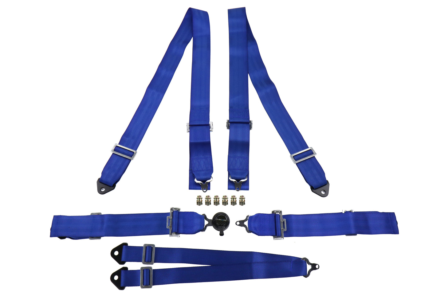 NRGSBH-6PCBL NRG 6 Point Cam Lock Seat Belt Harness - Universal-Blue,
