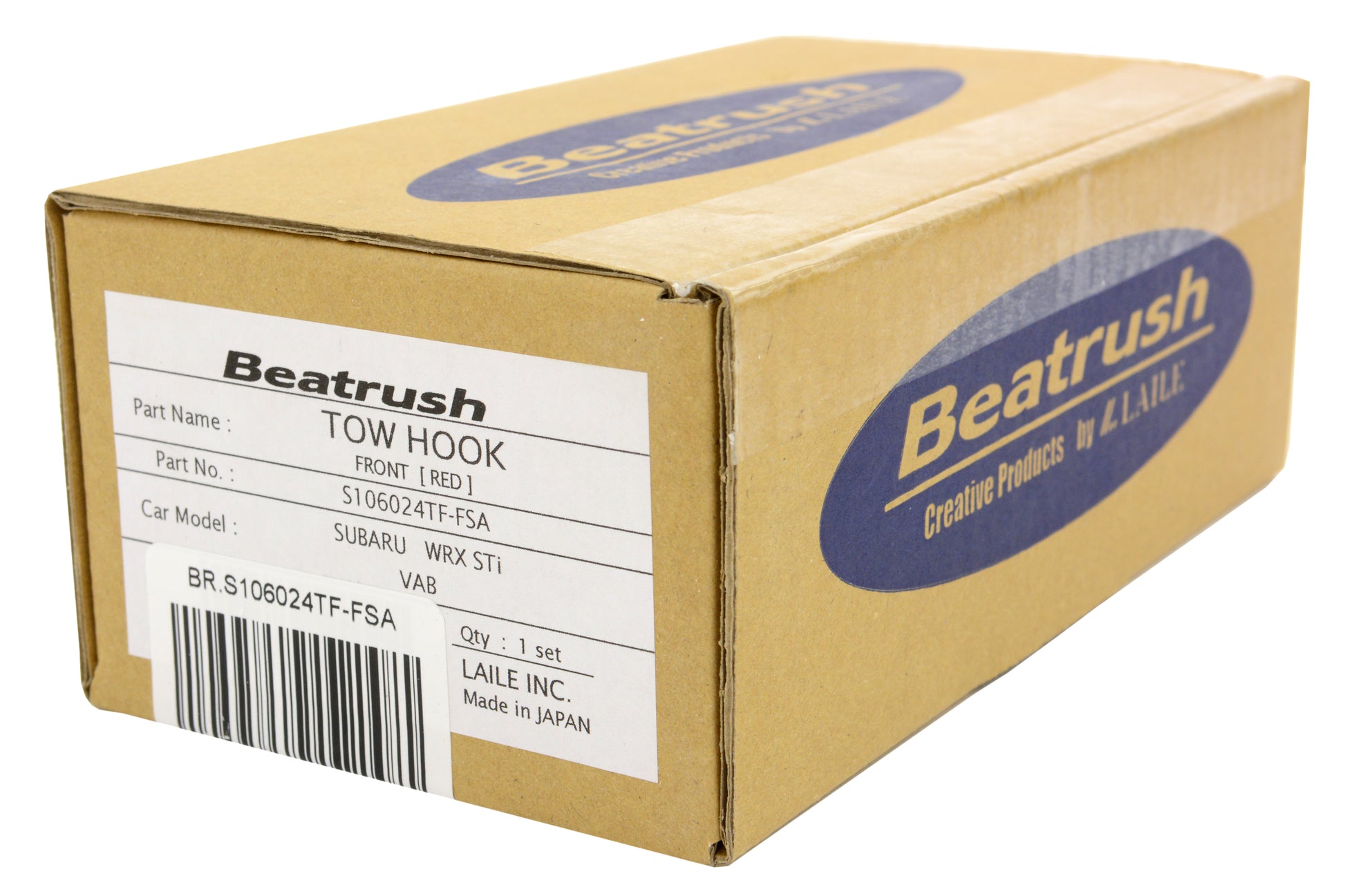 BEAS106024TF-FSA Beatrush Front Tow Hook - 2015+ WRX / 2015+ STI-Red,