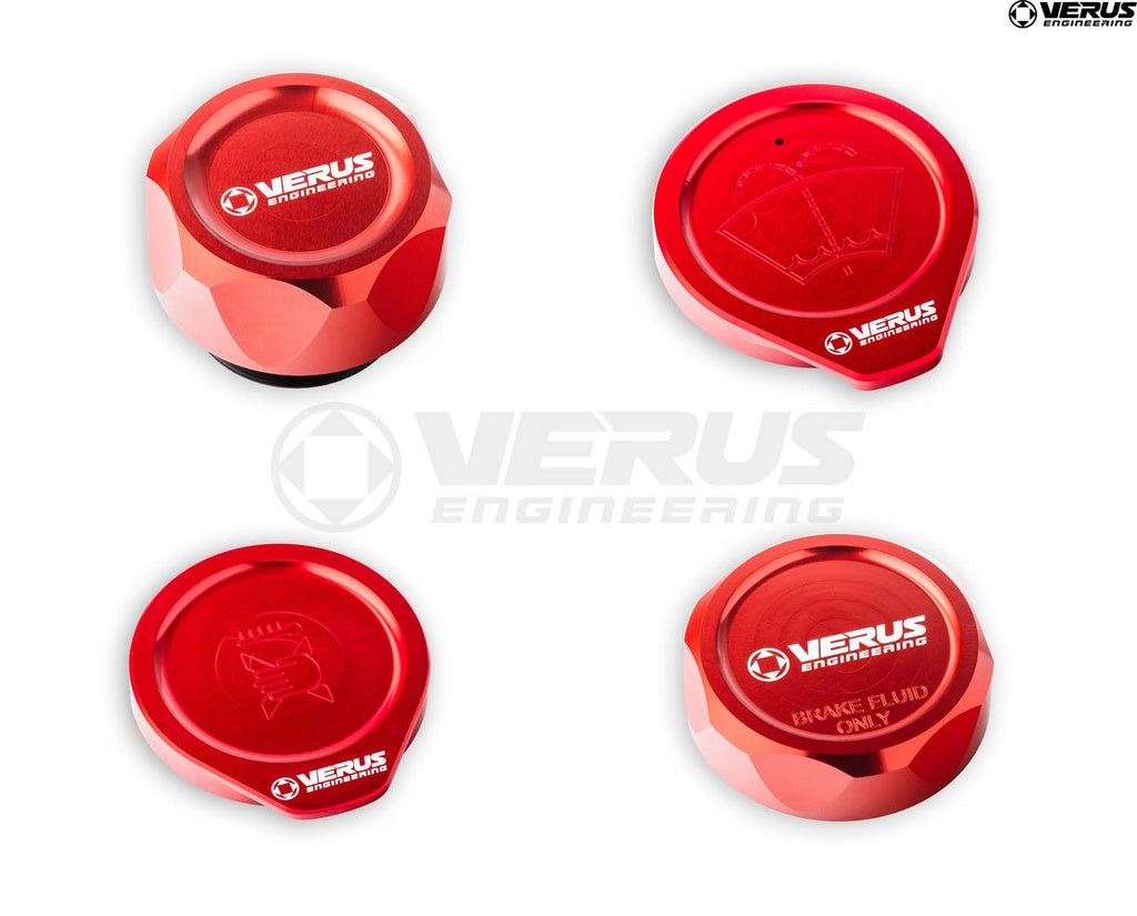 Verus Engineering Engine Bay Cap Kit Red - 2008-2021 Subaru WRX / STI