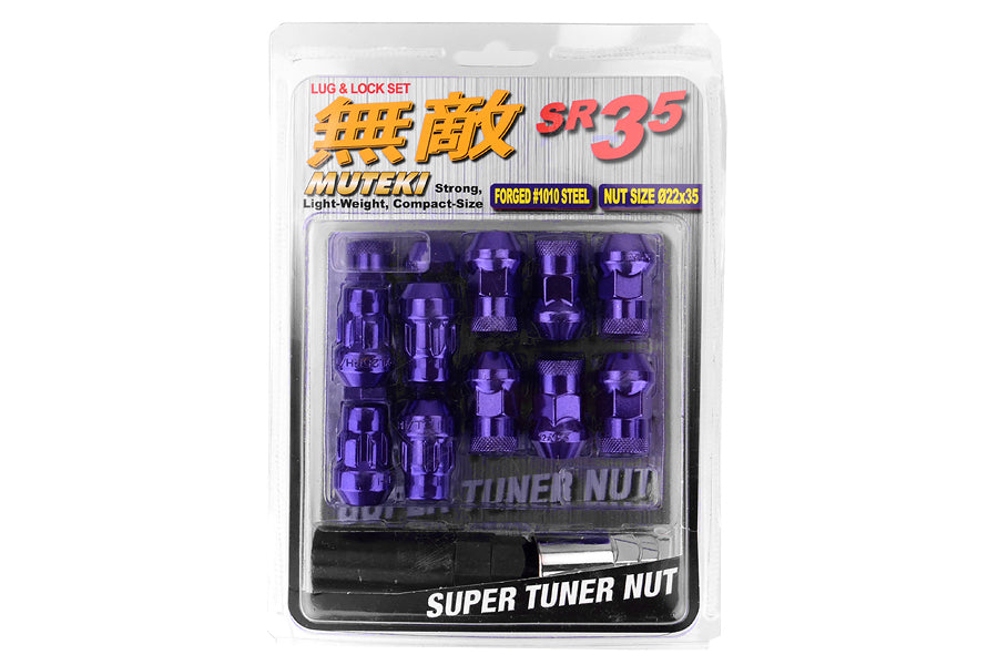 KIC32925LP Muteki SR35 Closed Ended Lugs w/ Lock Set : Purple (32925LP),