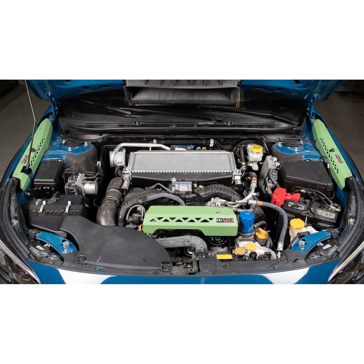 TRAILS by GrimmSpeed Pulley Cover GREEN - 2020-2024 Subaru Outback