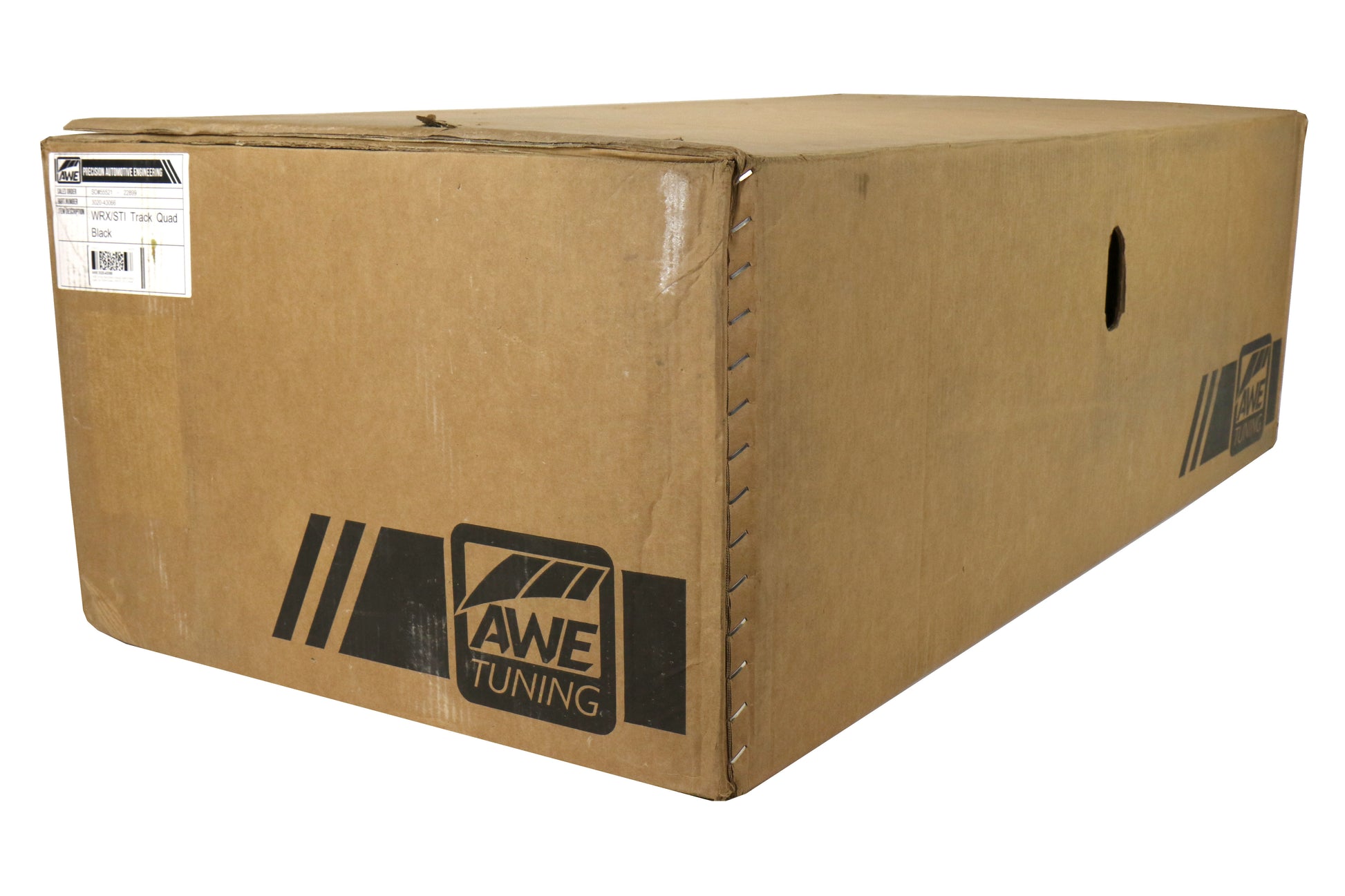 AWE3020-43066 AWE Track Edition Exhaust Diamond Black Quad Tips (102mm) - 2015+ WRX / STI,