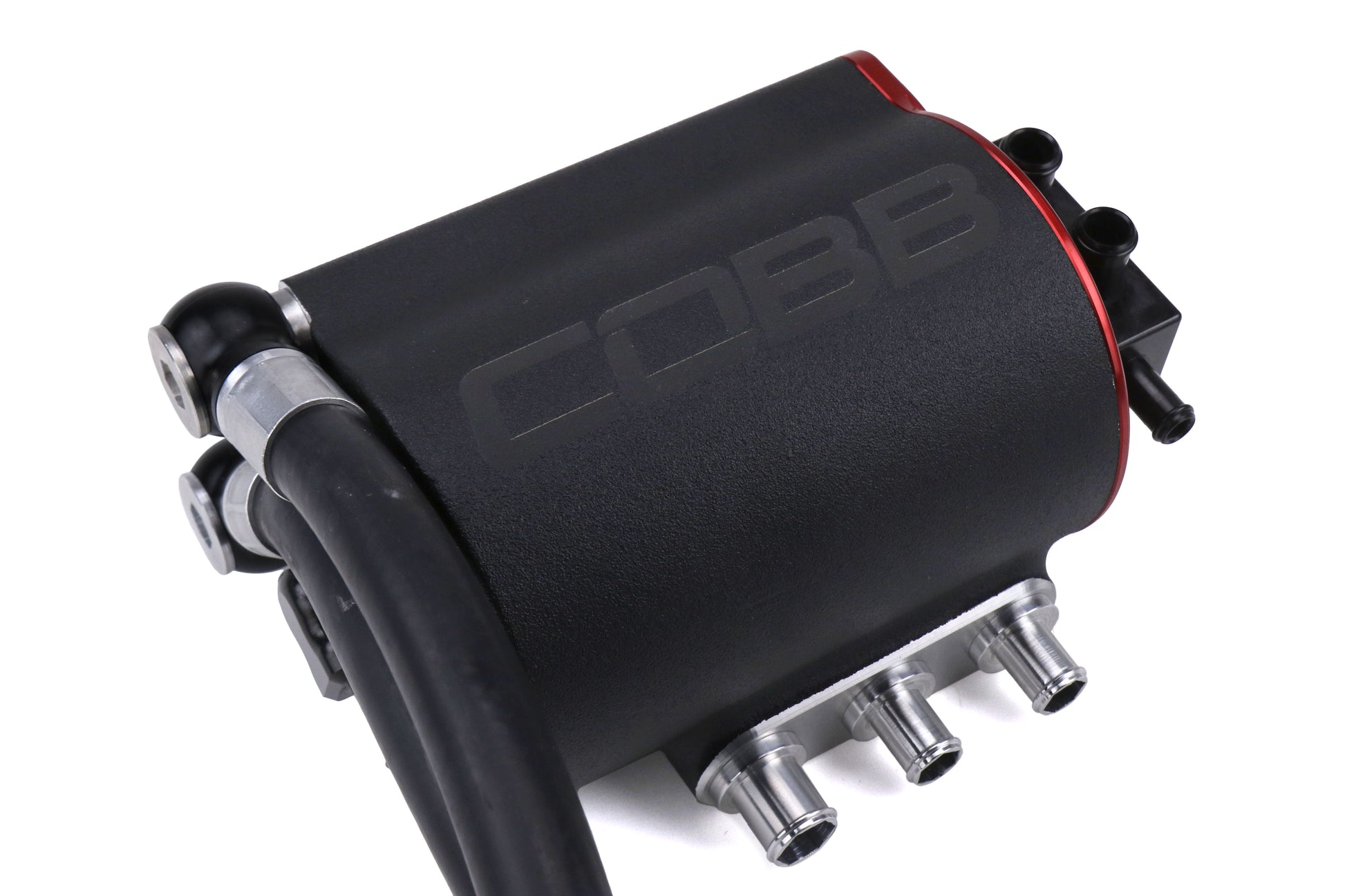 COB843615 COBB Tuning Air Oil Separator Black and Red - 2015-2020 Subaru WRX,