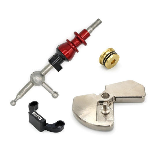 BilletWorkz Short Throw Shifter Kit (with Black Shifter Stop) Red - 2015-2024 Subaru WRX