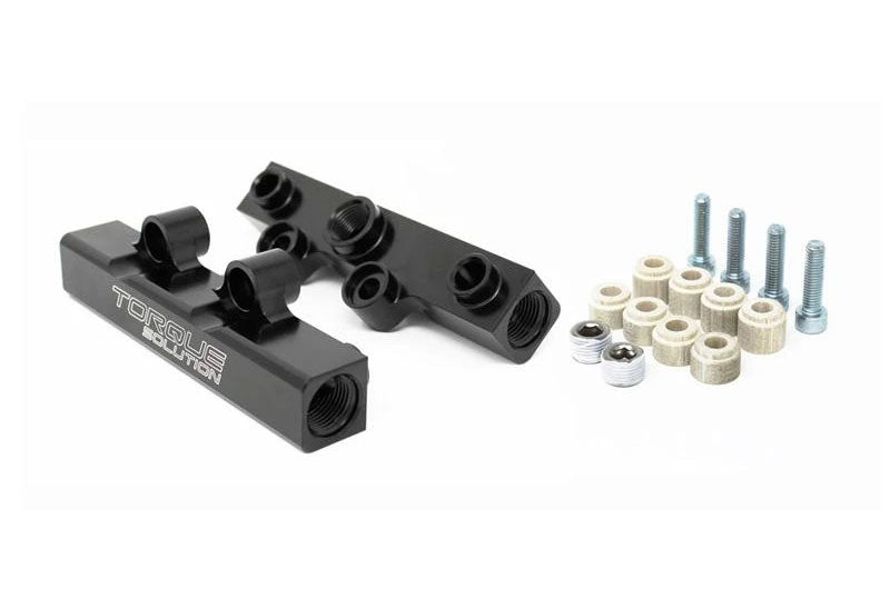 Torque Solution Top Feed Fuel Rails V2 Black - 2002-2014 Subaru WRX / 2007-2021 STI