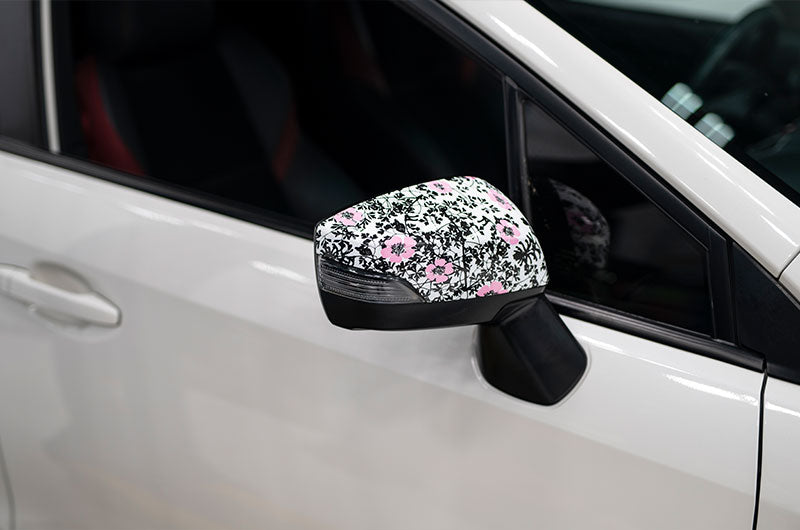 OLMA.70180.3 OLM Graphic Design Mirror Covers (Cherry Blossoms) - 2015-2021 Subaru WRX / STI,