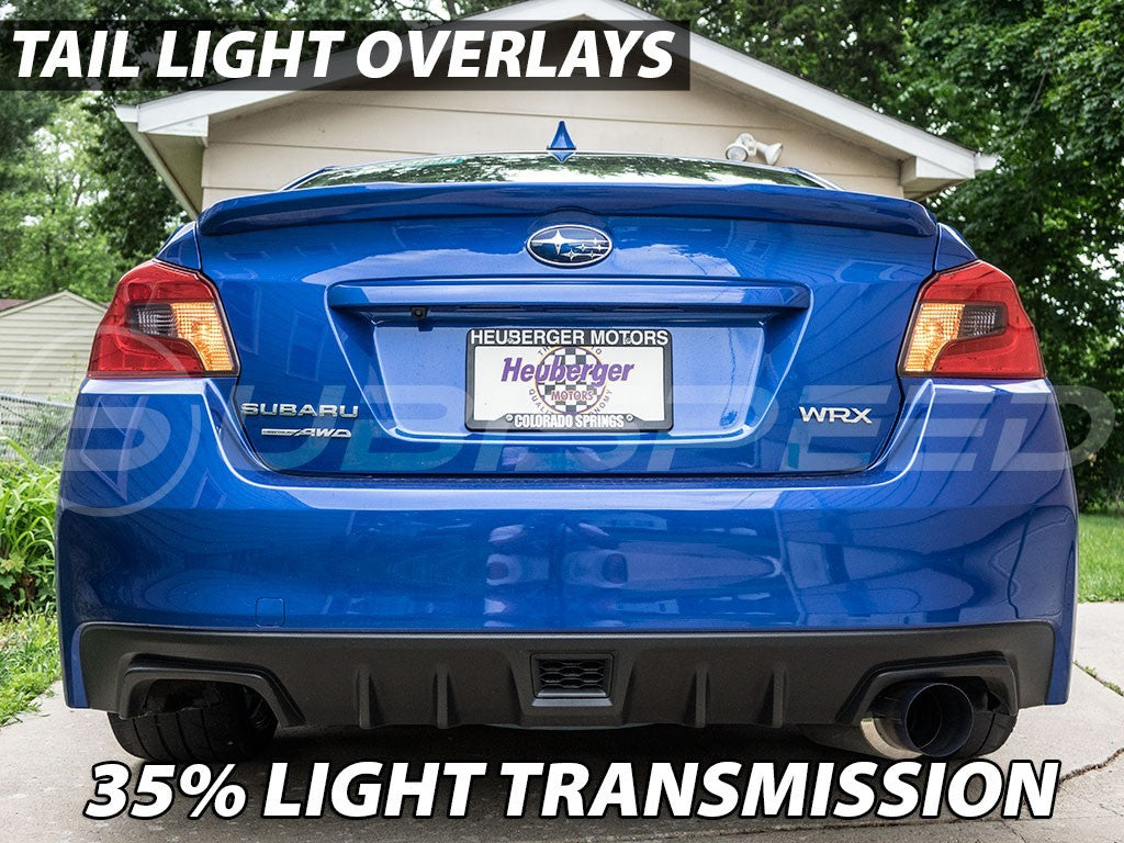 SFB15WRXTLDS Tail Light Blackout / Tinted Overlay (smoked, red, yellow) - 2015+ WRX / 2015+ STI-Dark Smoke,