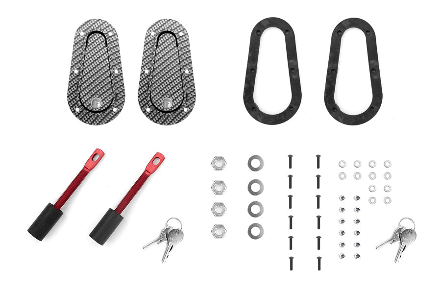 ACH125-3100 Aerocatch Hood Carbon Fiber Pins Flush Locking Kit - Universal,