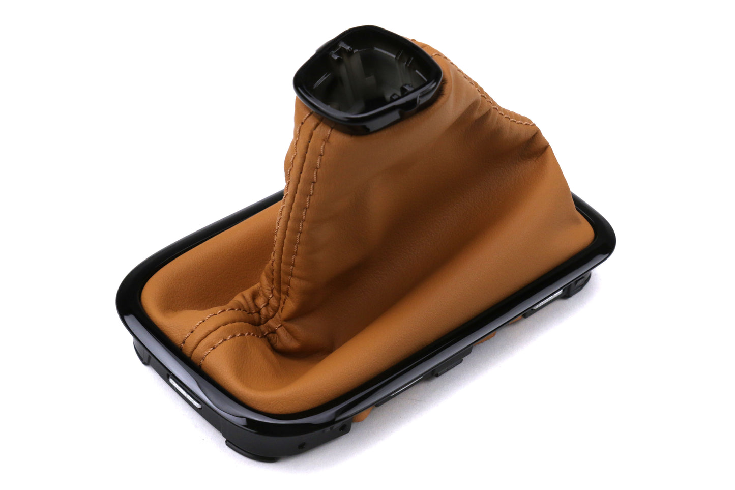 SUB35133VA030 Subaru OEM S4 SporVita JDM Shifter Boot Tan Stitching - 2015+ WRX CVT / 2014+ Forester CVT,