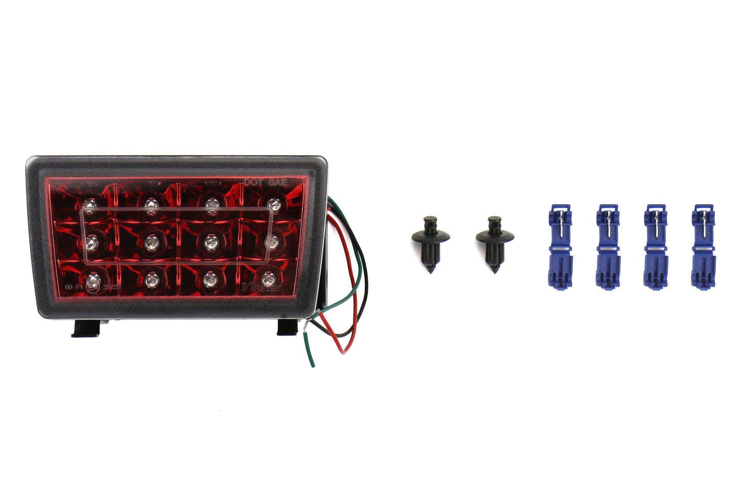 GCS CS Style Rear F1 Fog Brake Light Clear Lens Red Reflector & OLM PnP Harness Kit - 2015-2022 Subaru WRX / 2015-2021 STI / 2013-2015 Crosstrek XV